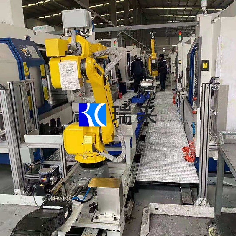 山东瑞采非标定制机器人机械臂流水线生产现场机床脚踏板玻璃钢格栅接油盘踏板可现场测绘工厂发货